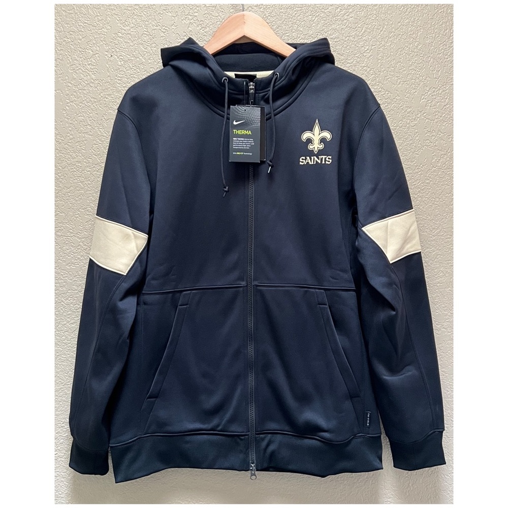 Men’s Nike New Orleans Saints Full-Zip Hoodie Size Large